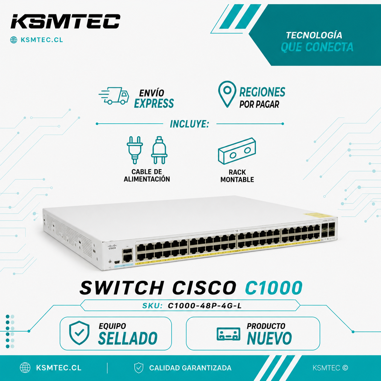 Switch Cisco C1000-48P-4G-L