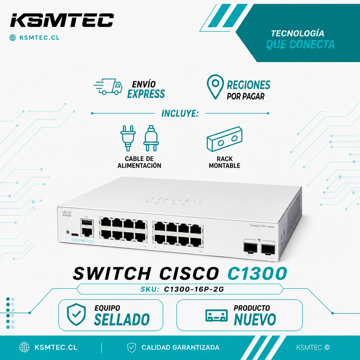 Switch Cisco C1300-16P-2G