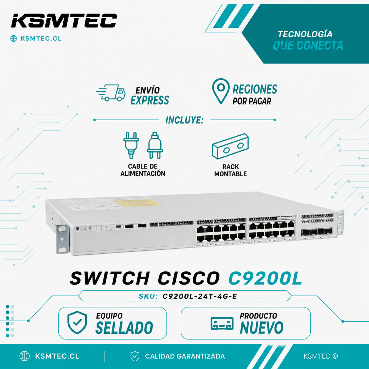 Switch Cisco C9200L-24T-4G-E