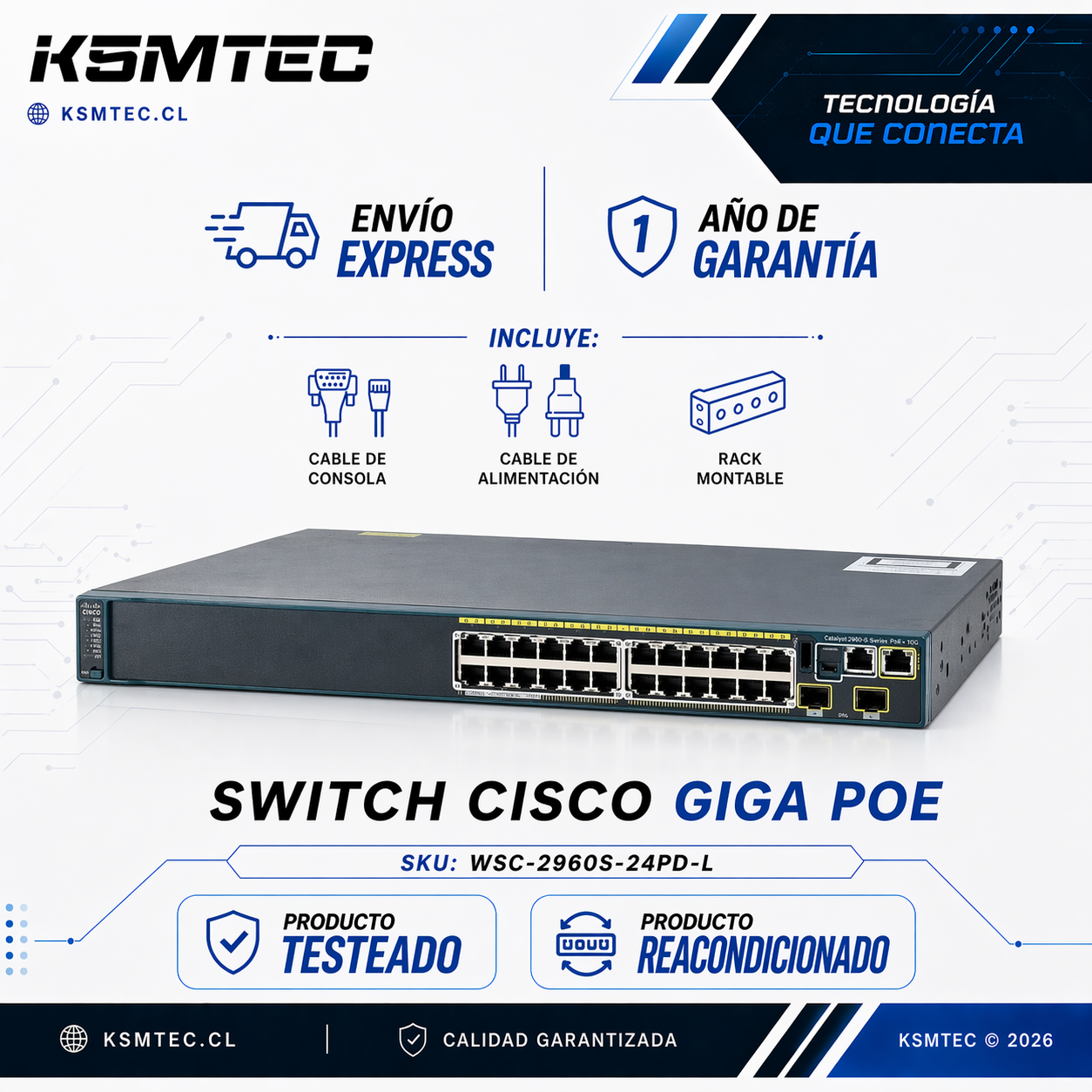 Switch Cisco WS-C2960S-24PD-L